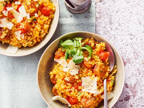 Risotto met chorizo