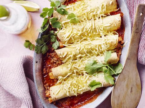 Enchiladas con carne