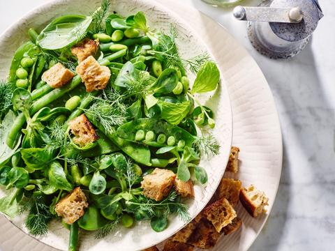 boontjessalade met kruidenvinaigrette