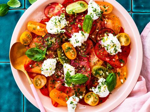 Tomatensalade met ricotta en gremolata