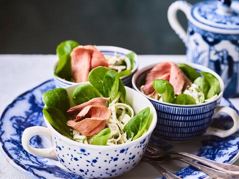 Salade met rosbief en knolselderremoulade
