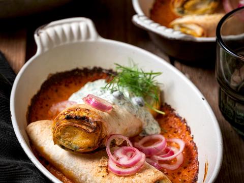 Enchilada’s met ­fishsticks