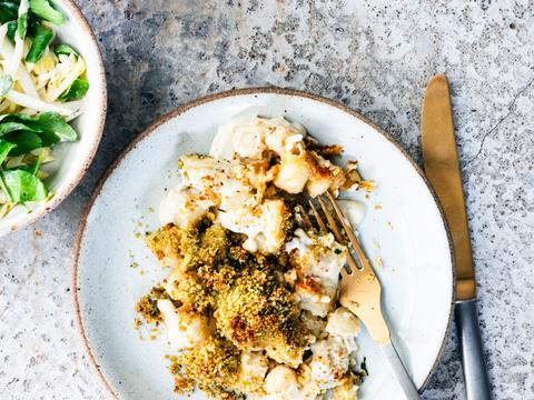 Romige kaasgnocchi met kruidenkorst