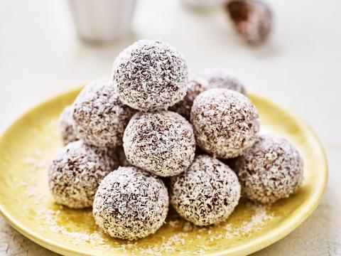 Suikervrije choco- kokosballetjes