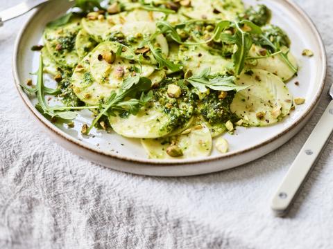 Croxetti met rucola-pistachepesto