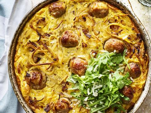 Frittata met Italiaanse balletjes 