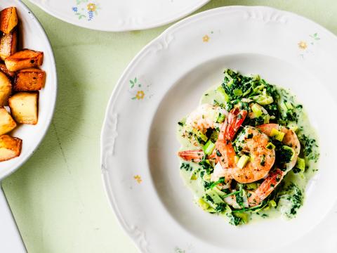Scampi’s in het groen