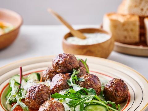 Kefta met tzatziki