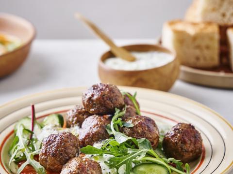 Kefta met tzatziki