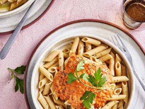 Pasta met paprikasaus