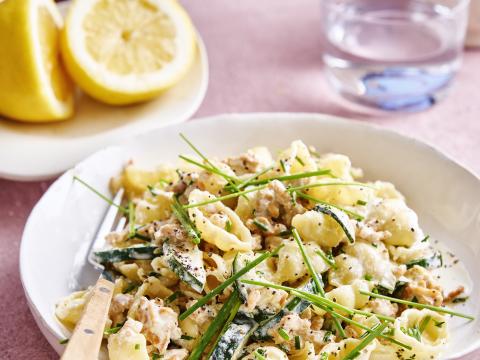 Pasta met courgette-ricottasaus