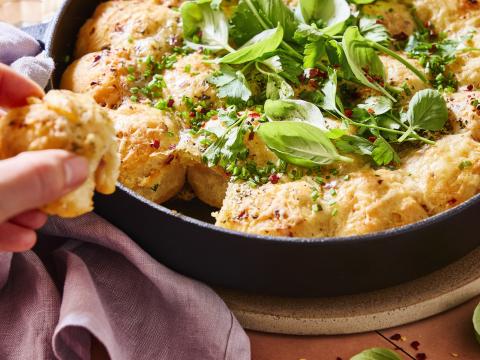 Snel plukbrood uit de pan