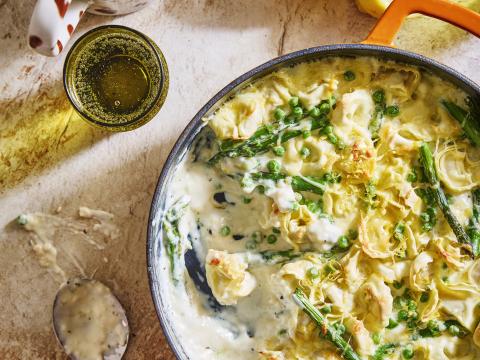 Zomerse mac _ cheese met cappelletti