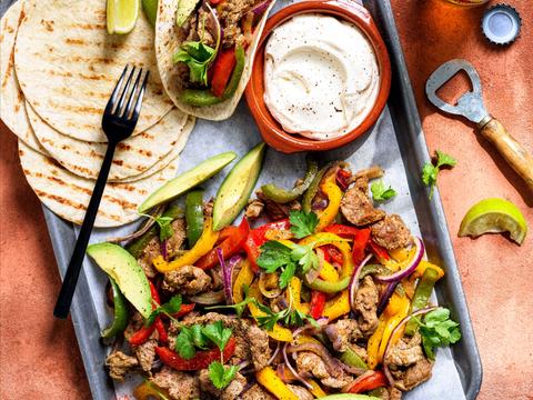 Fajitas met steak