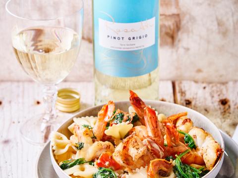 Toscaanse pasta met scampi’s