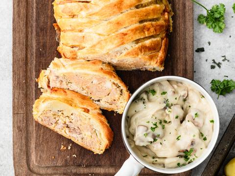 Gehaktbrood met vol-au-ventsaus