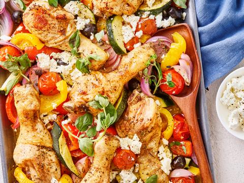 Griekse traybake met drumsticks