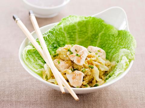 Wok met kalkoen en kool