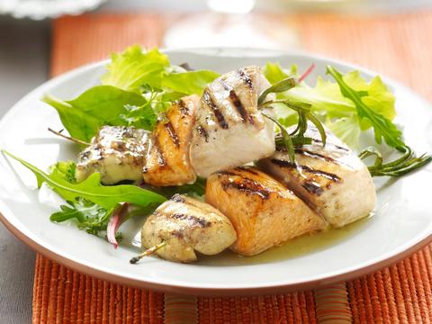 Gemarineerde visbrochette