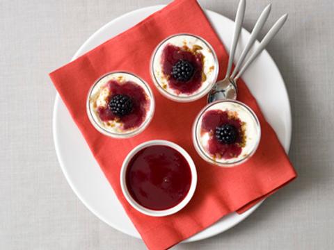 Bavarois met speculaas en coulis