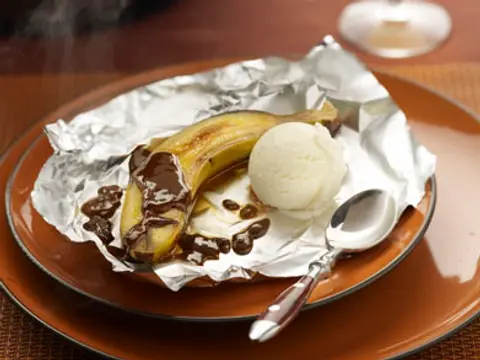 banaanpapillot op de barbecue