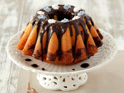 Marmercake met chocoladeglazuur