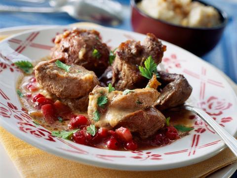 Everzwijngebraad met knolselderpuree