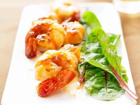 Scampi’s met honing-citroenvinaigrette