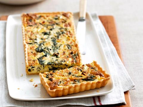 Quiche met spinazie en kaas