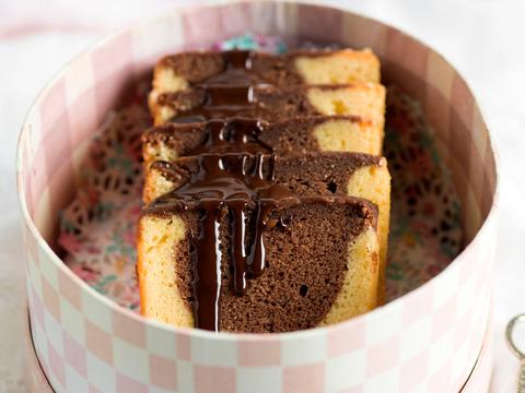 Choco-vanillecake met espresso