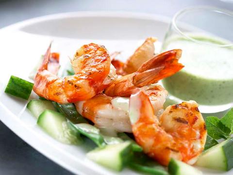 Scampi’s met muntdip