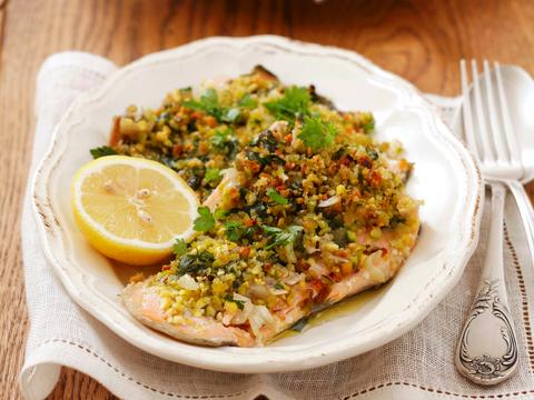 Forel met pistaches