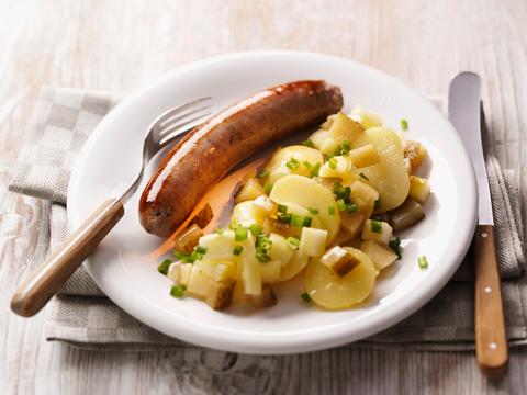 Aardappelsalade met braadworst