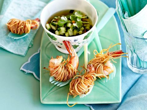 Scampi's in een jasje van mie