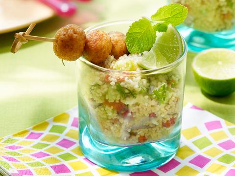 Tabouleh met gehaktballetjes