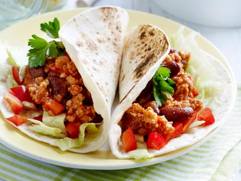Chili con carne met een Mexicaans slaatje