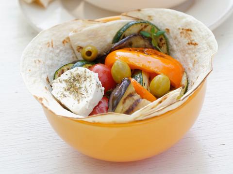 Gegrilde groenten met geitenkaas
