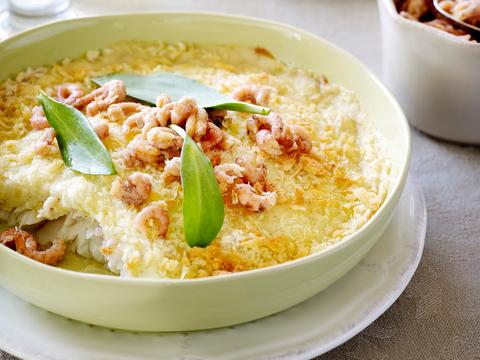 Gerookte heilbotpuree met kabeljauwhaasje