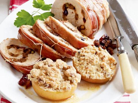 Kalkoenrollade met cranberry's