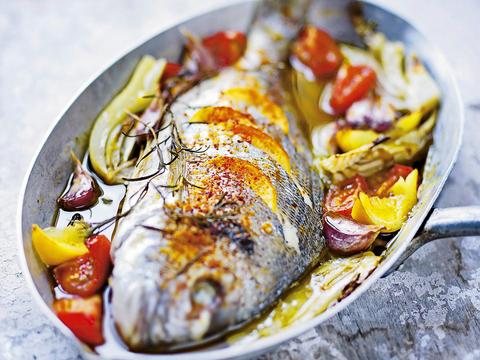 Dorade uit de oven