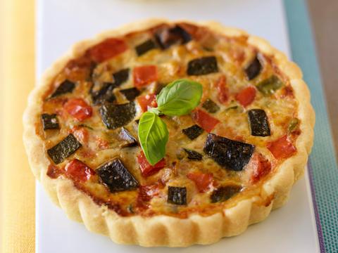 Quiche met ratatouille en room