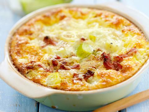 Quiche met prei, eieren en gruyère