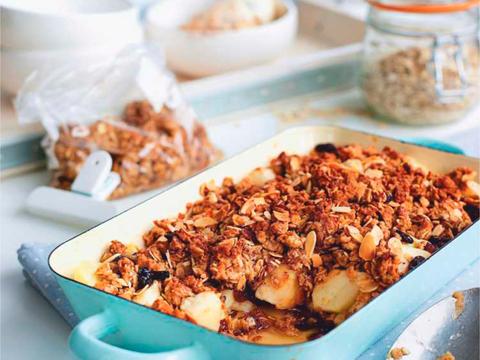 appelcrumble met havermout