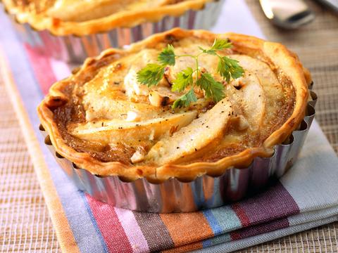 Quiche met peer en roquefortcrème