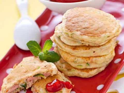 Hartige pannenkoeken met tonijn