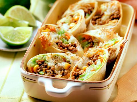 Mexicaanse wraps met guacamole-dip