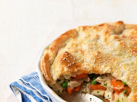 Kippenragout met bladerdeeg