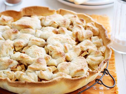 Appeltaart met gemberkoekjes