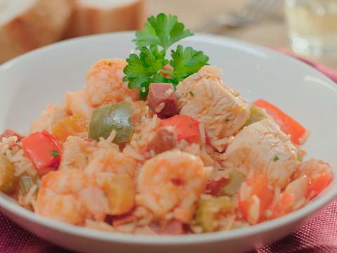 Kipjambalaya met abrikozen