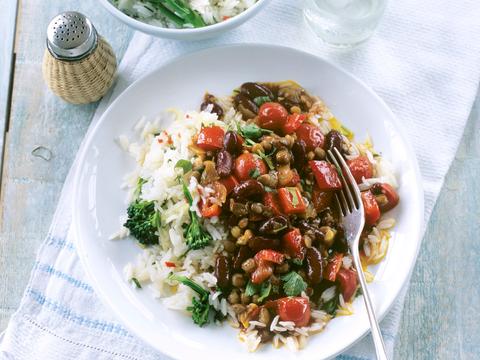 Chili sin carne met rijst